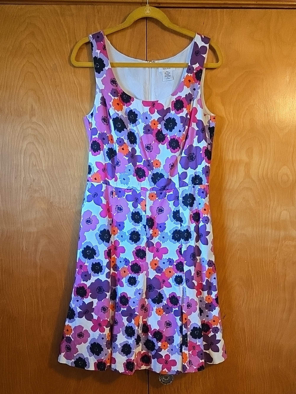 Kate Hill White Cotton Blend Dress Label. Size 10